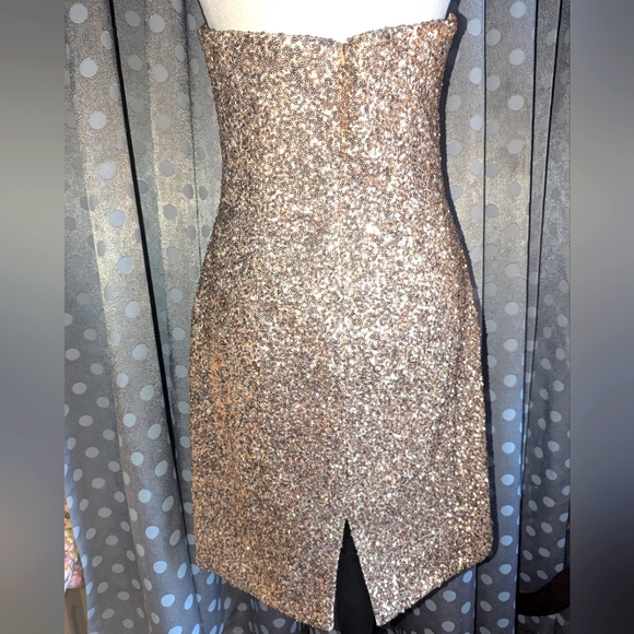 Strapless Sequin Mini Dress - Picture 3 of 12